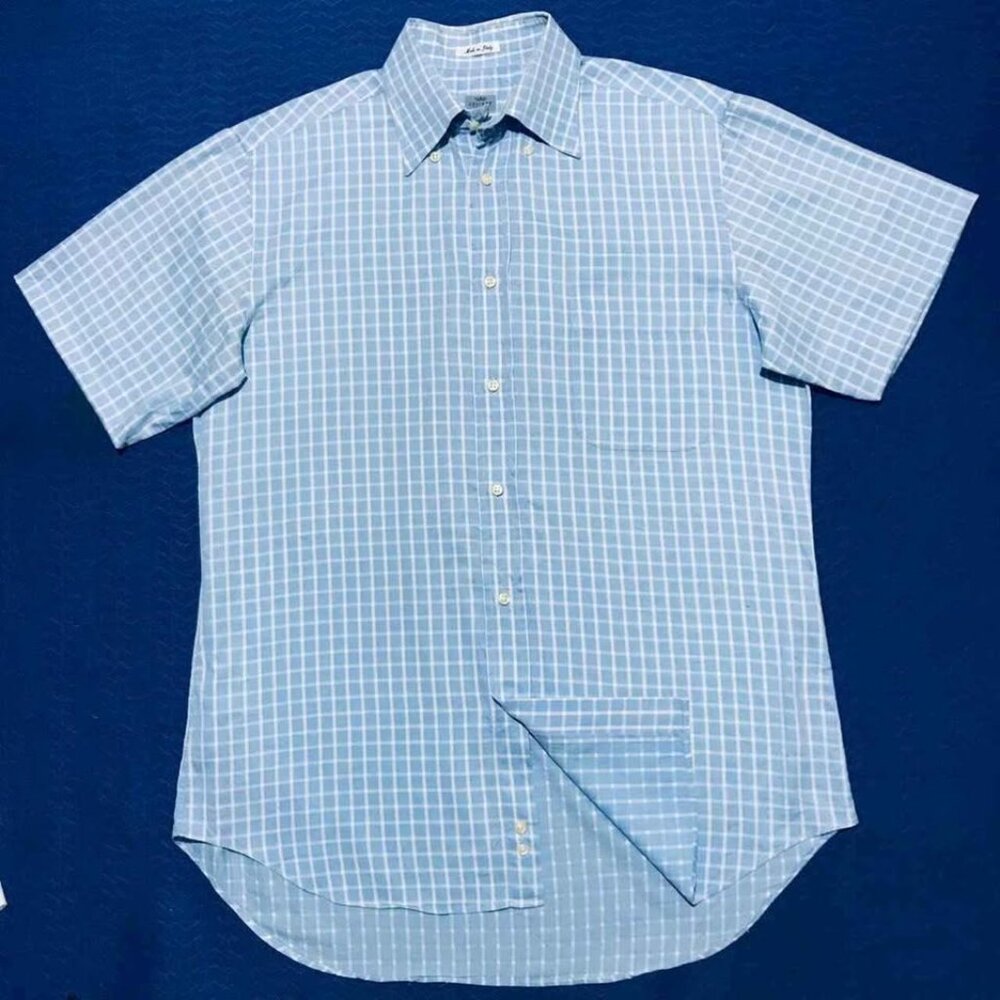 Light Blue Short Sleeve Button-Up Shirt